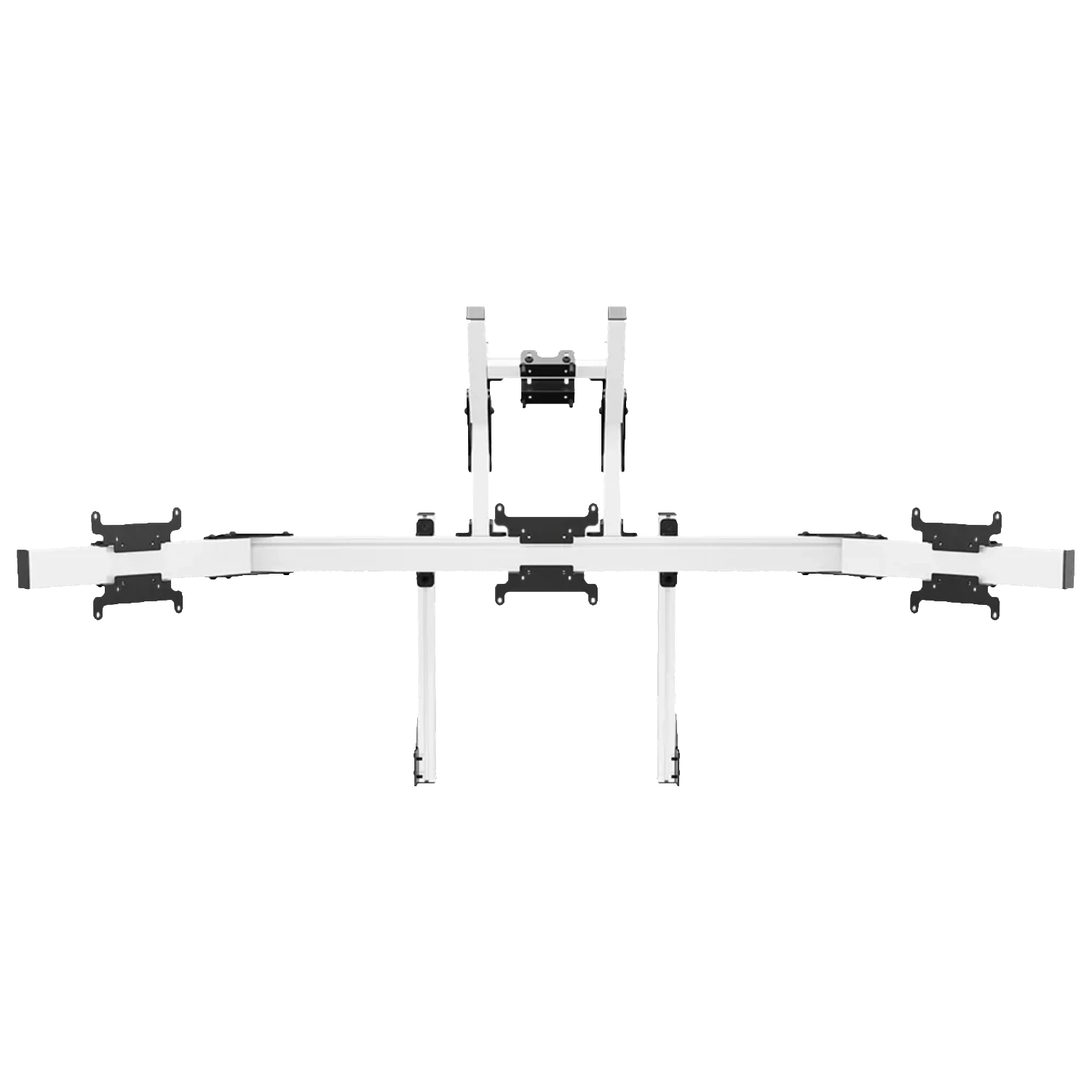 Simgasm Apex Integrated Quad Monitor Stand: side modules and the upper bracket